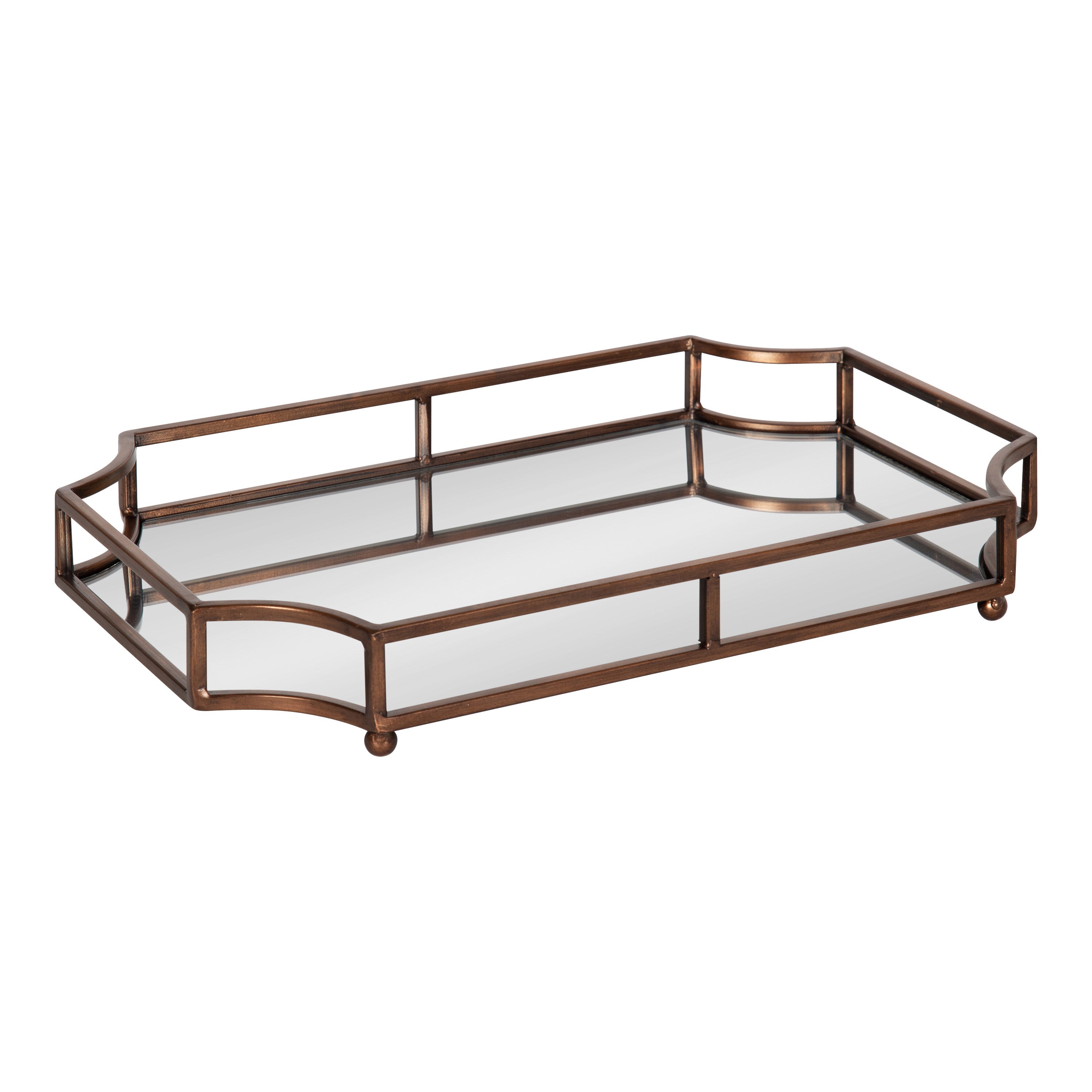 Ciel Metal Mirrored Scalloped Decorative Tray