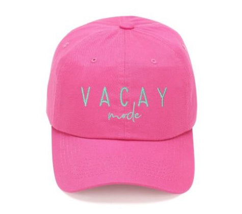 Vacay Mode Hot Pink Cap