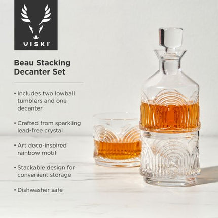 Beau Crystal Decanter Set