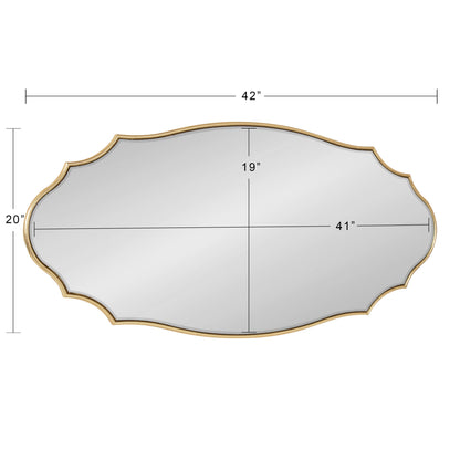 Leanna Scalloped Oval Wall Mirror