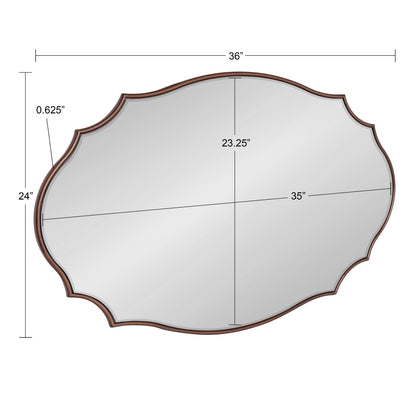 Leanna Scalloped Oval Wall Mirror