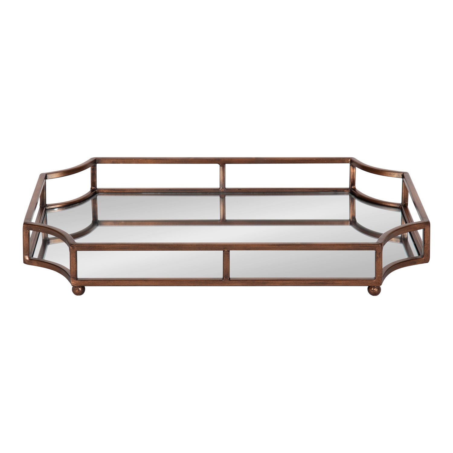 Ciel Metal Mirrored Scalloped Decorative Tray