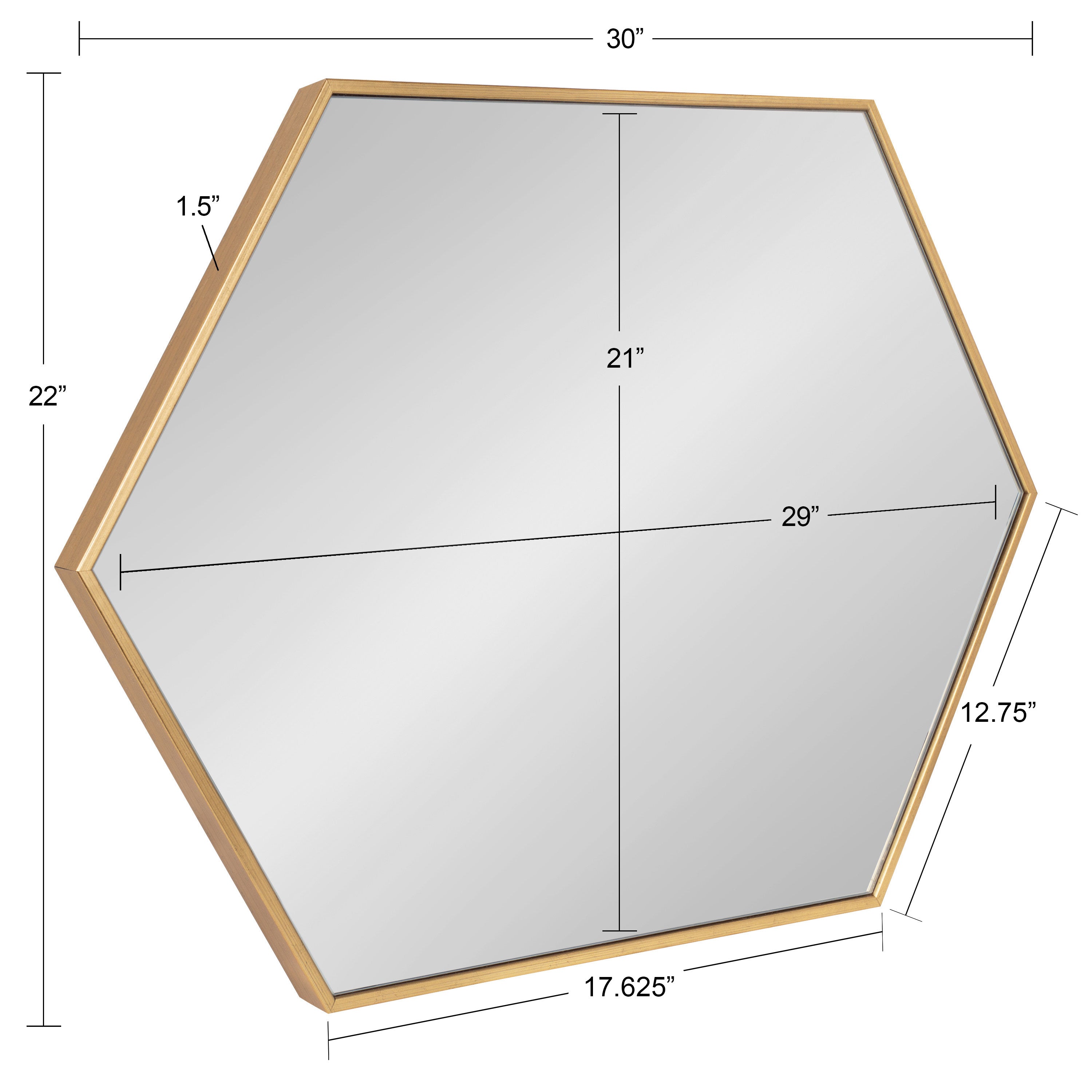 Rhodes Framed Hexagon Wall Mirror