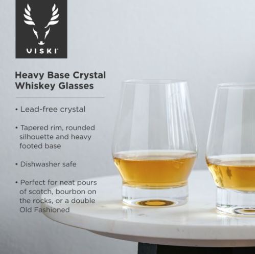 Raye Weighted Crystal Whiskey Glasses