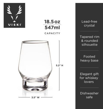 Raye Weighted Crystal Whiskey Glasses