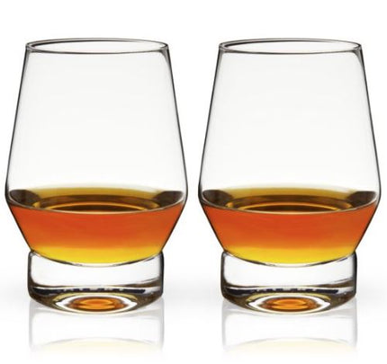 Raye Weighted Crystal Whiskey Glasses