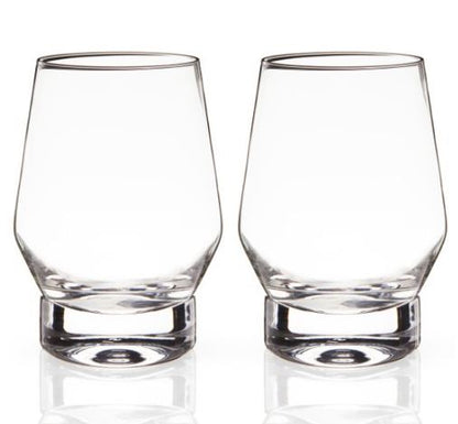 Raye Weighted Crystal Whiskey Glasses