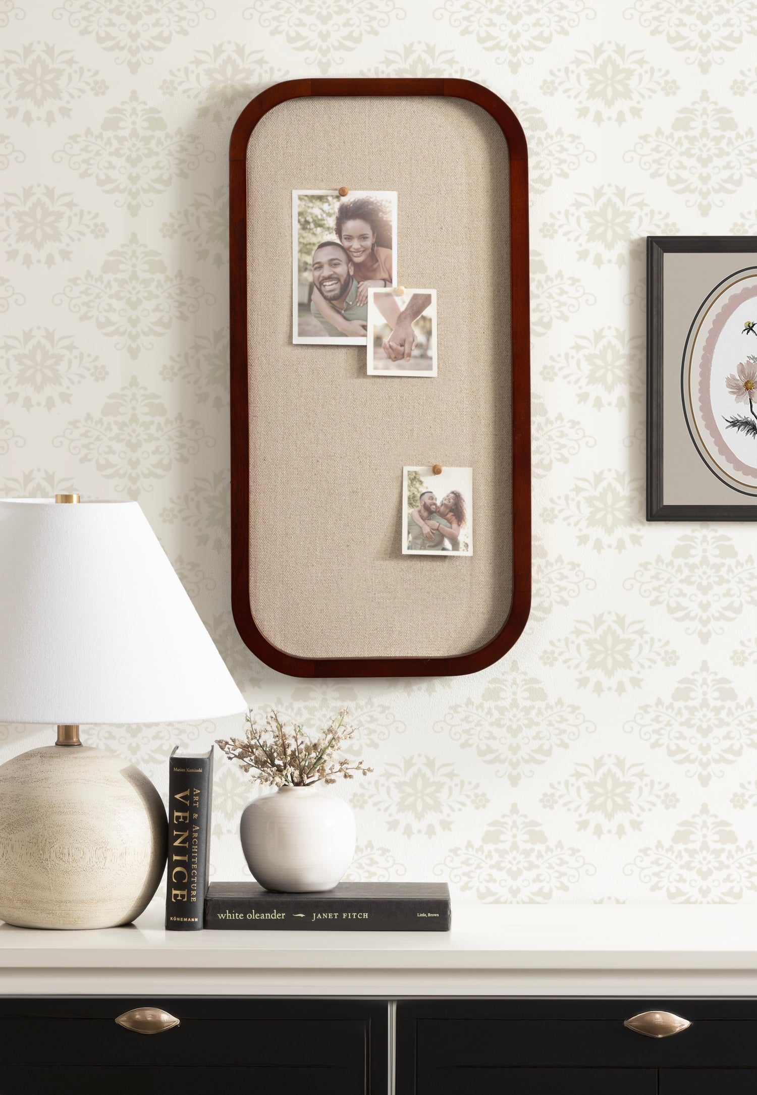 Hutton Wood Framed Fabric Pinboard