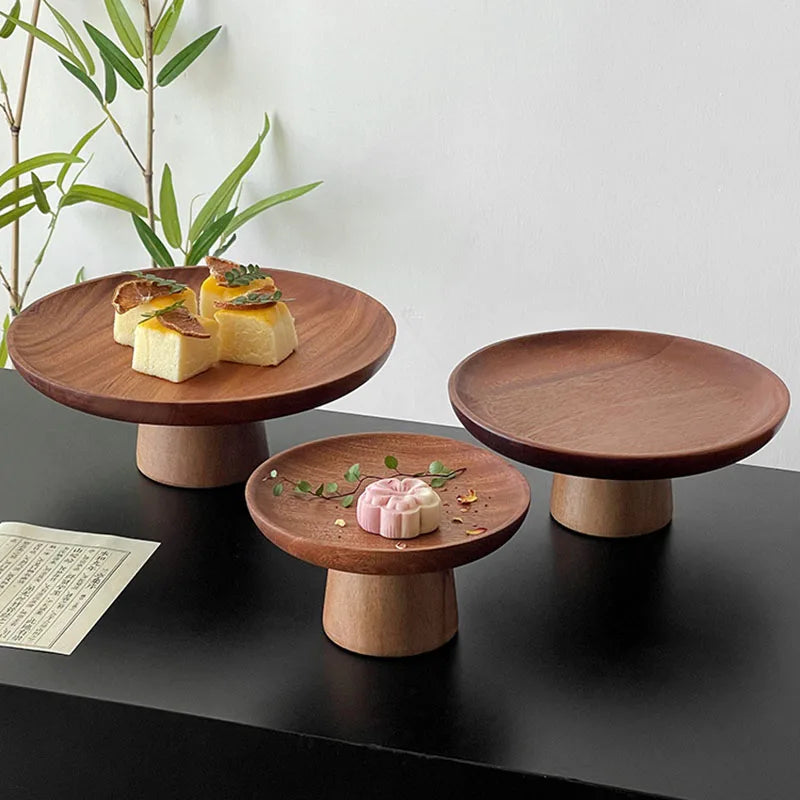 Acacia Wood Dome Cake Stand