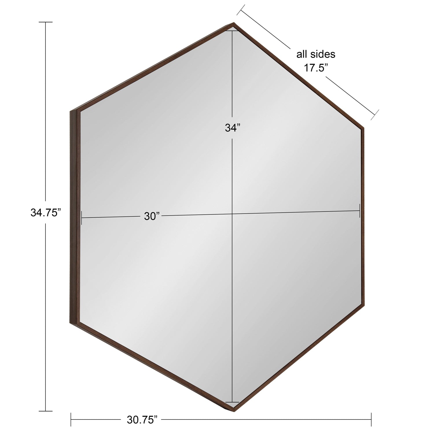 Rhodes Framed Hexagon Wall Mirror