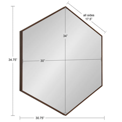 Rhodes Framed Hexagon Wall Mirror