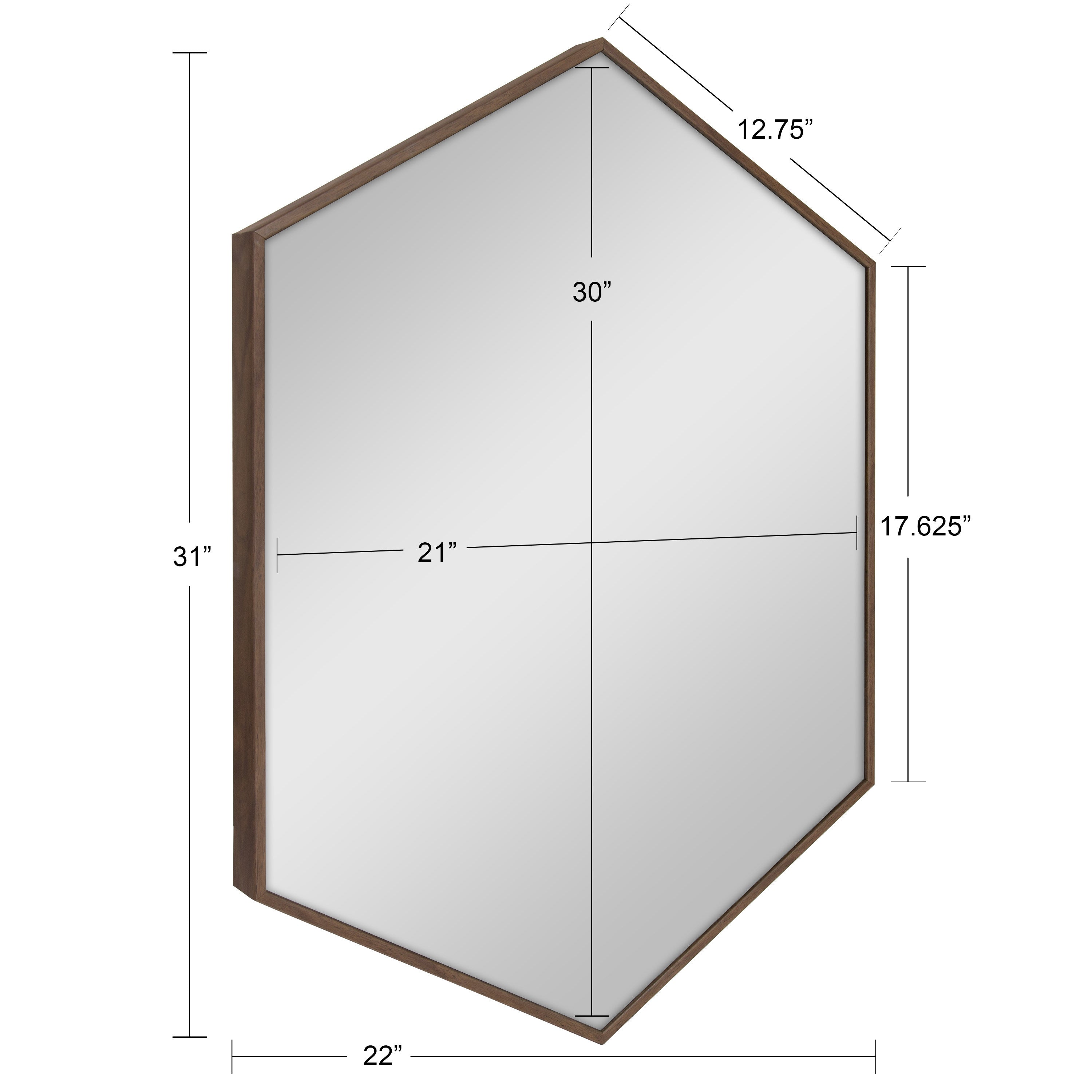 Rhodes Framed Hexagon Wall Mirror