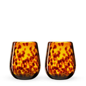 Tortuga Recycled Stemless Wine Glass Set