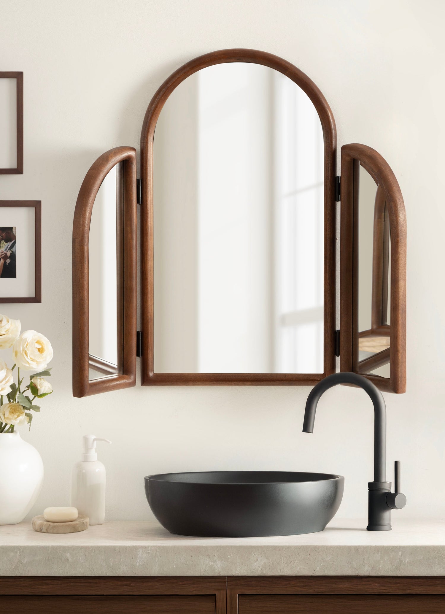 Amoli Tri Fold Mirror