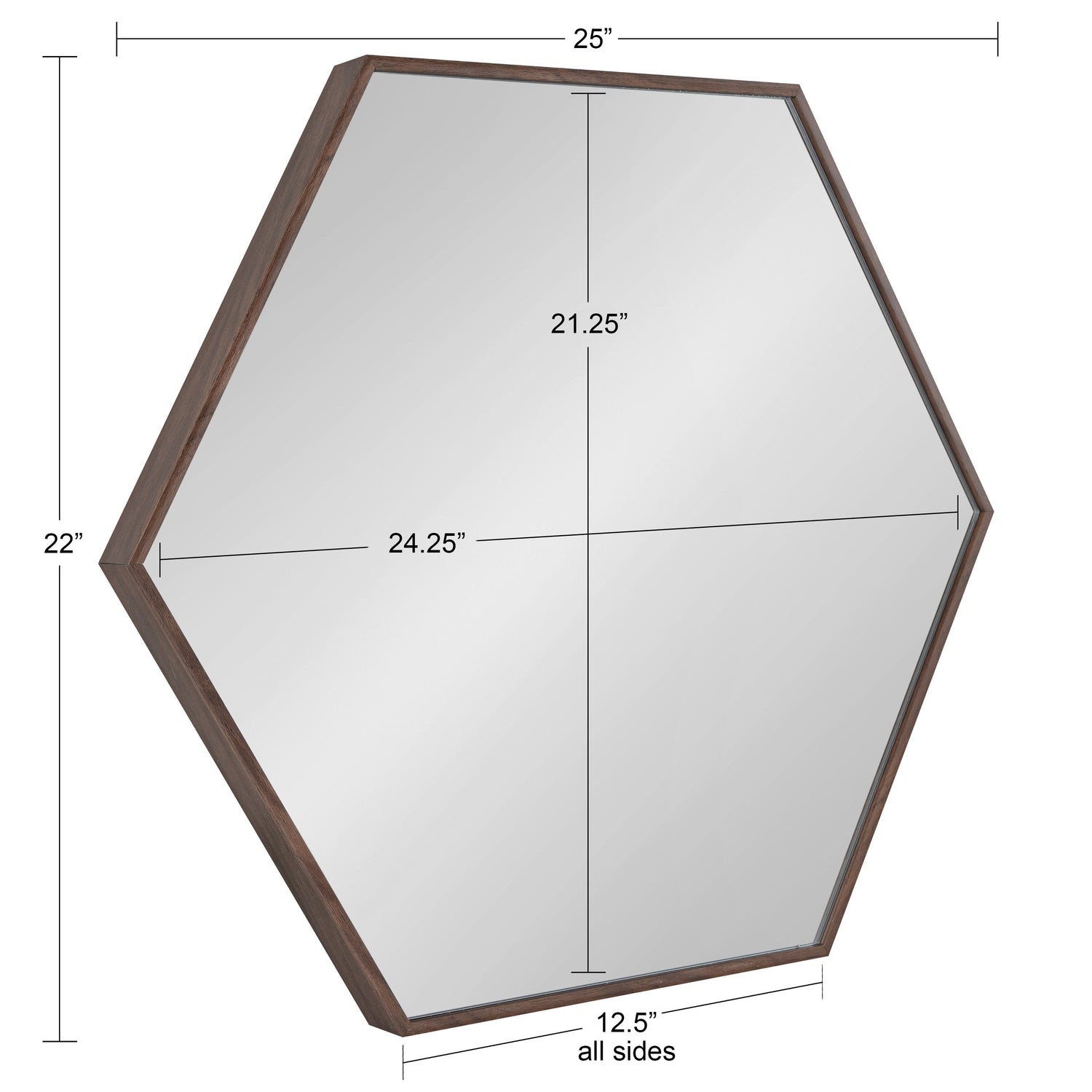 Rhodes Framed Hexagon Wall Mirror