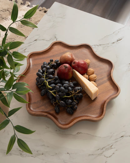 Alezar Wood Lazy Susan Tray
