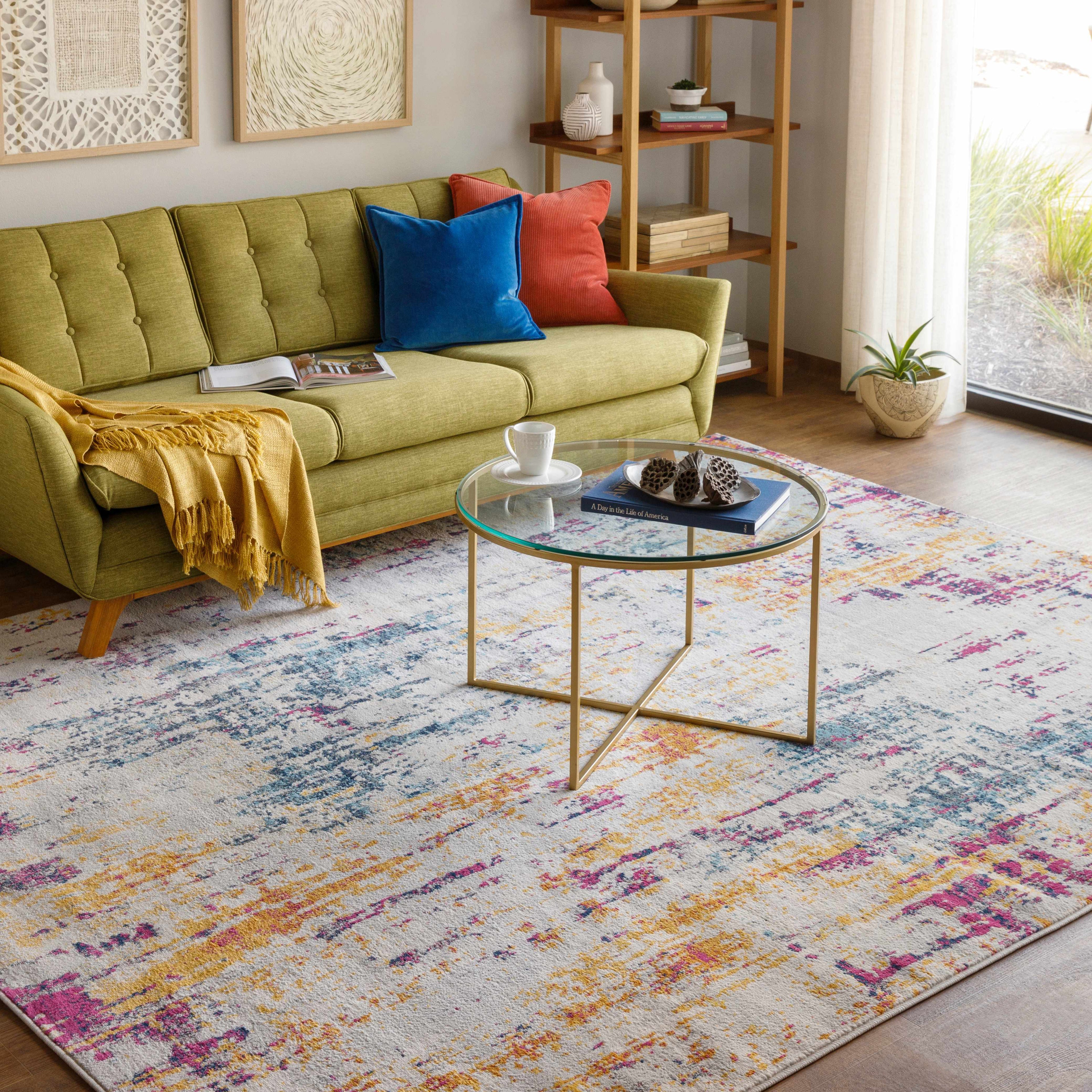 Zellwood Colorful Stripes Area Carpet - Clearance