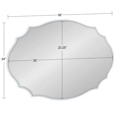Leanna Scalloped Oval Wall Mirror