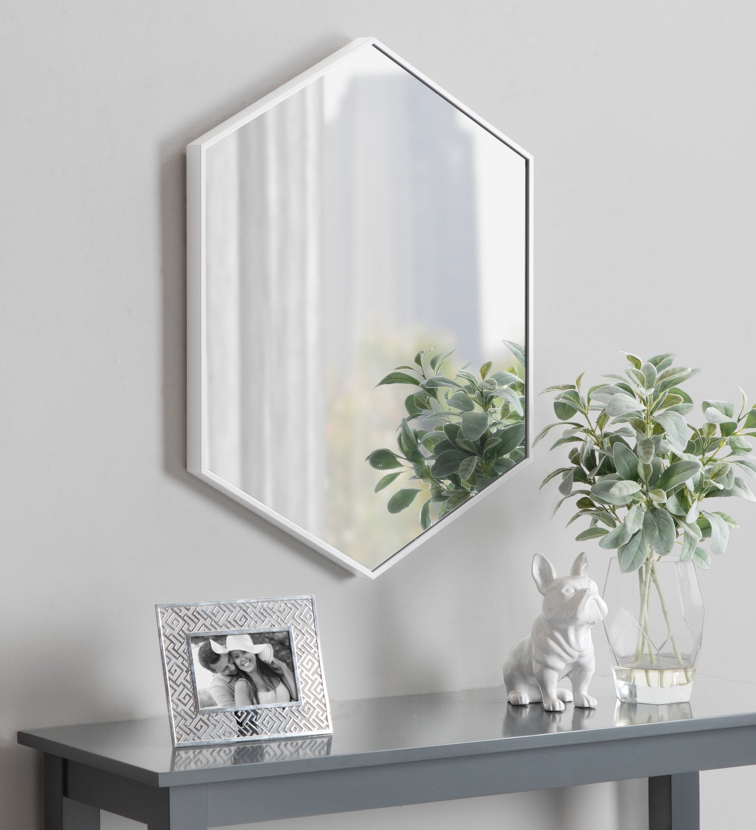 Rhodes Framed Hexagon Wall Mirror