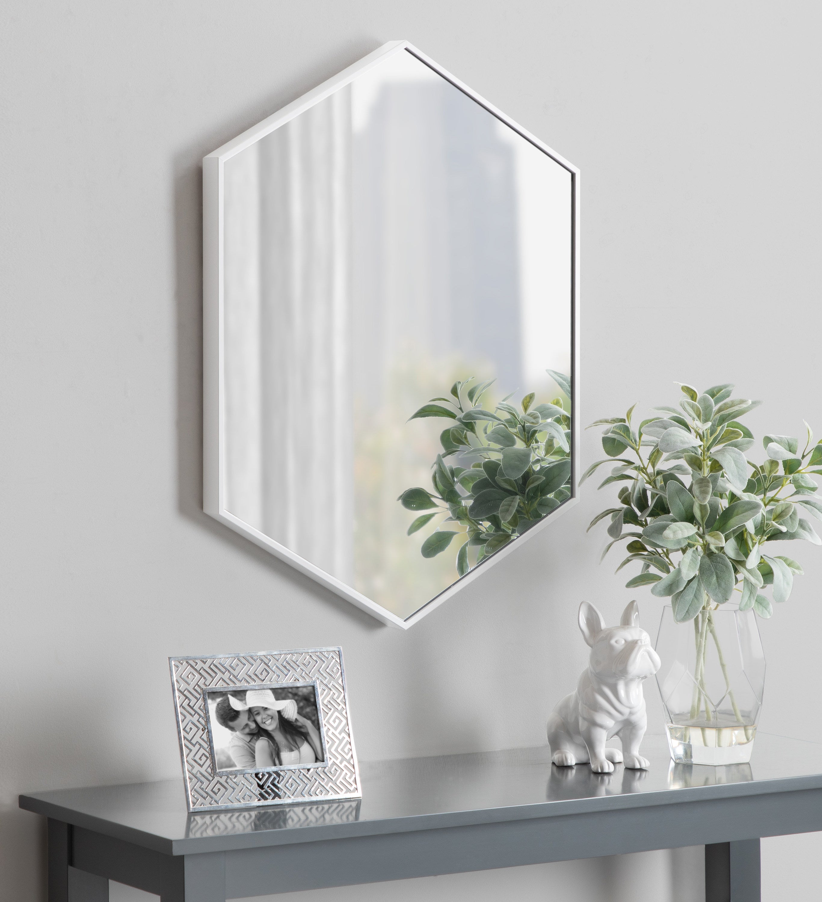 Rhodes Framed Hexagon Wall Mirror