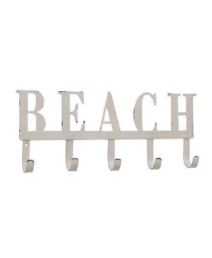 Beach Metal Wall Hook Sign