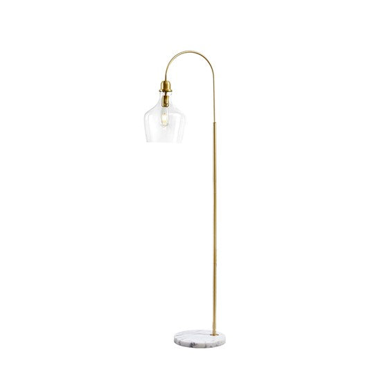 Arched Floor Lamp with Marble Base