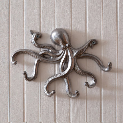 Metal Octopus Wall Hooks - Box of 2