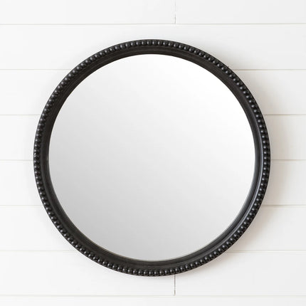 Mirror - Round With Beads