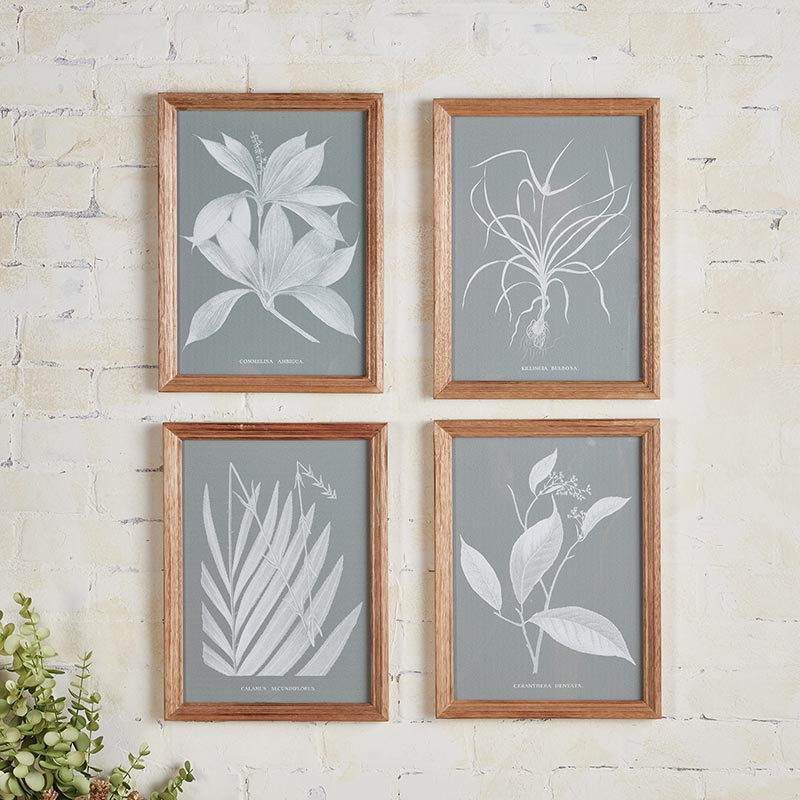 Framed Painting - Leaves - Set of 4