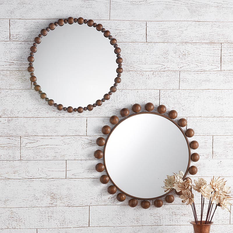 Circle Mirror with Ridges