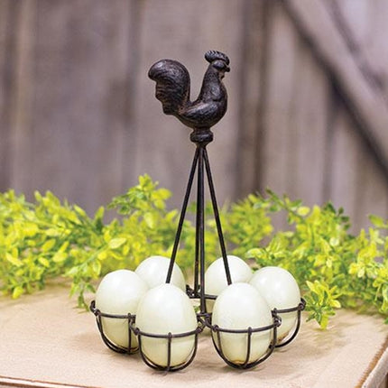 Rooster Egg Metal Holder