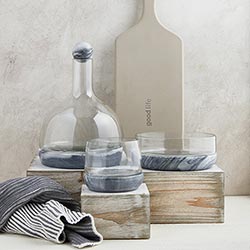 Grey Marble and Glass Wine Carafe