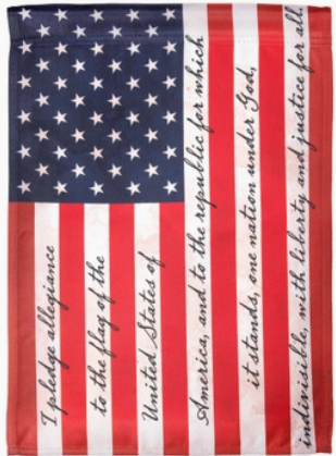 U.S. Flag Pledge Outdoor Print Garden Flag