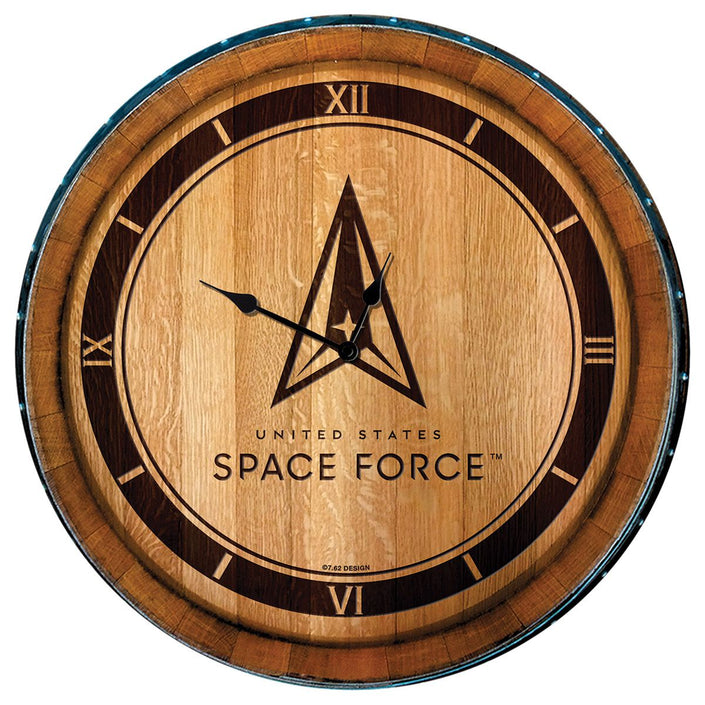 Wine Barrel Clock- United States Space Force