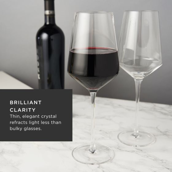 Angled Crystal Bordeaux Glasses