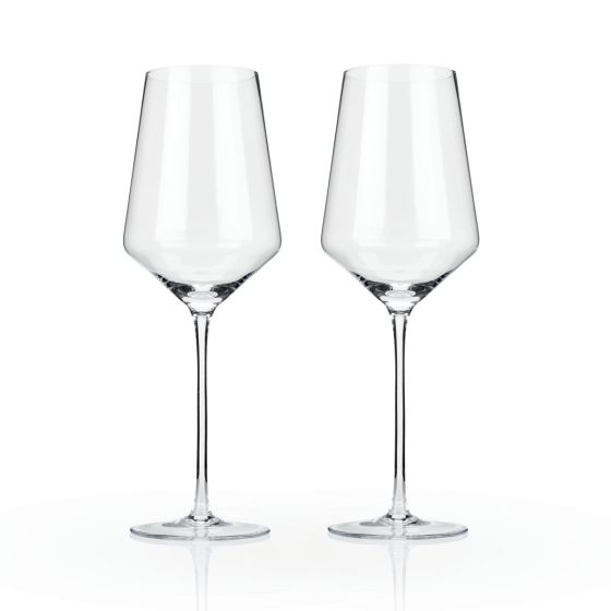 Angled Crystal Bordeaux Glasses