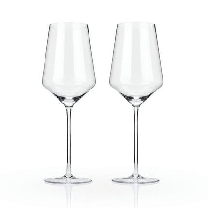 Angled Crystal Bordeaux Glasses