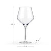 Angled Crystal Burgundy Glasses