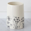 Black and White Botanical Utensil Crock