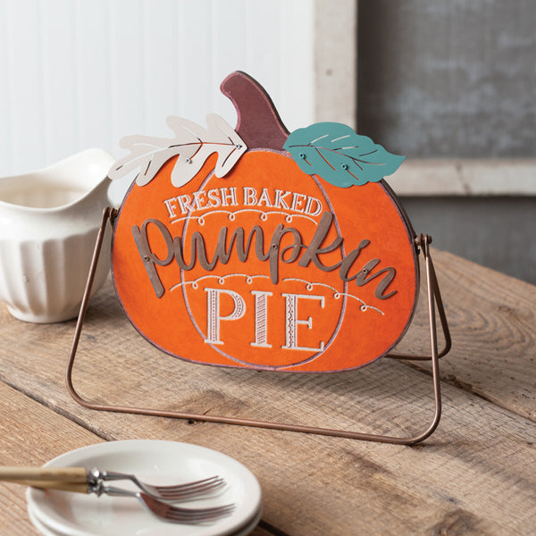 Fresh Baked Pumpkin Pie A-Frame Tabletop Sign