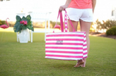 Hot Pink Stripe Ultimate Tote