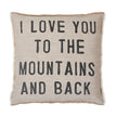 Euro Pillow - I Love You To The Mountains And Back