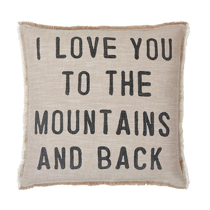 Euro Pillow - I Love You To The Mountains And Back