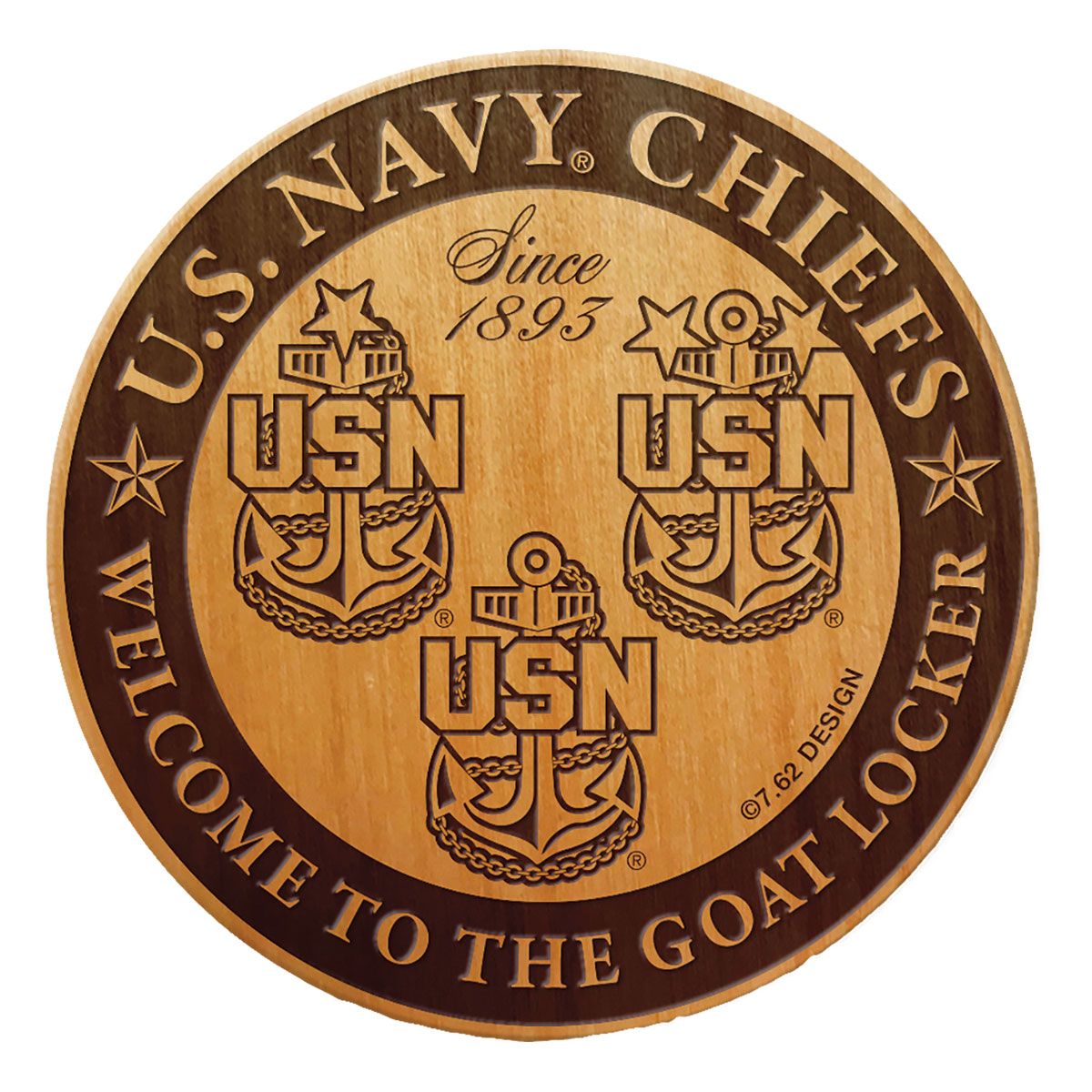 United States Navy Chiefs Wood Coasters