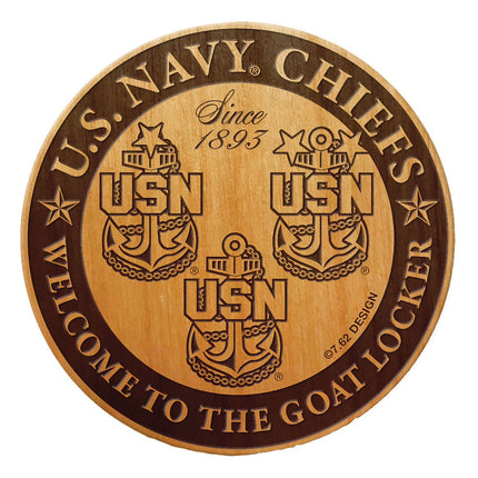 United States Navy Chiefs Wood Coasters