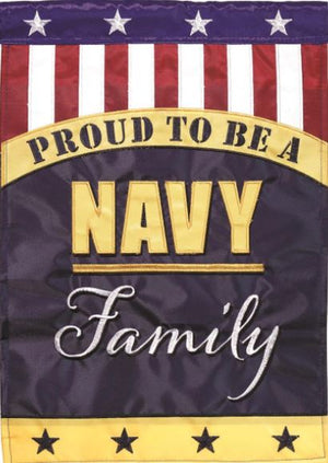 Proud to be a Navy Family Garden Flag