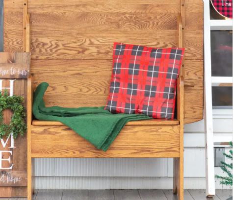 Red-Black-White Plaid Pillow Cover