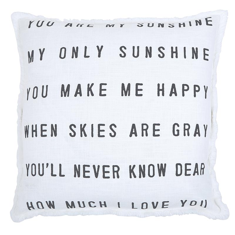 Square Sofa Pillow - You Are My Sunshine