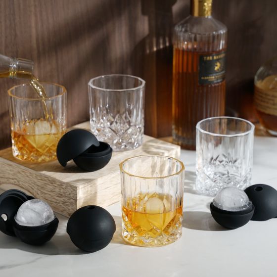 Liquor Glass and Ice Sphere Box Set